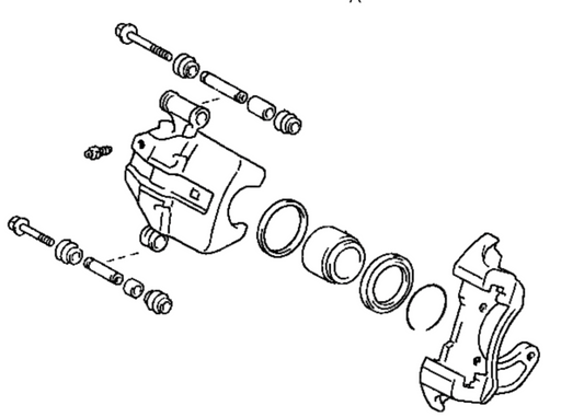 Brake Caliper Rebuilt Kit Hiace 1989-2004