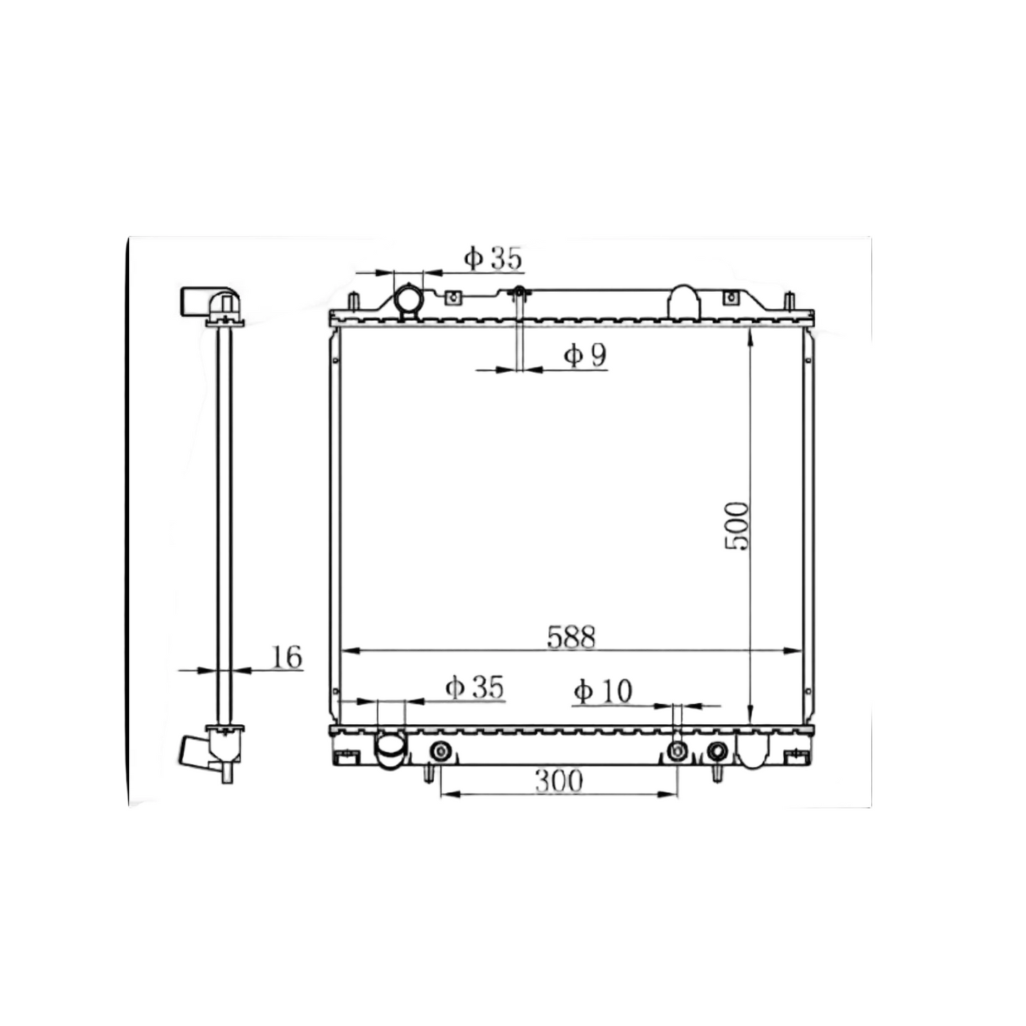 ラジエーター V6 ガス デリカ L400 1994-2000