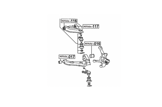 Bushing UPPER Front control arm Delica L400 1994-2006