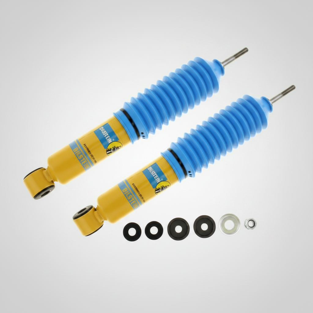 Bilstein B6 front shock absorbers for Mitsubishi Delica L400 Space Gear 1994–2006. Premium monotube gas shocks for improved ride quality, handling, and durability on 4WD models
