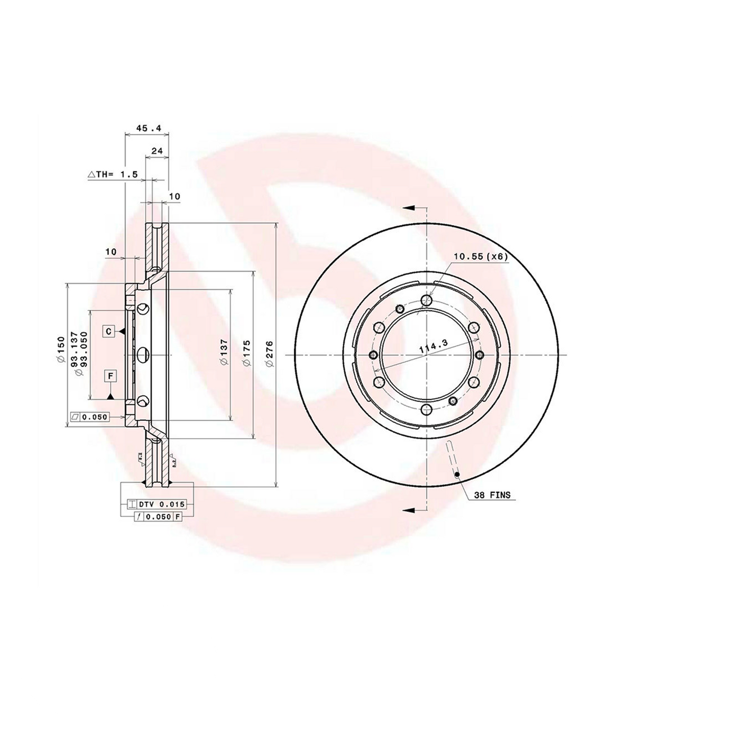 Brembo FRONT Disc Brakes - DELICA L400 1994-2006