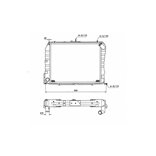 Radiator Hiace Diesel 2l, 3l, 5l, models -1989-2004