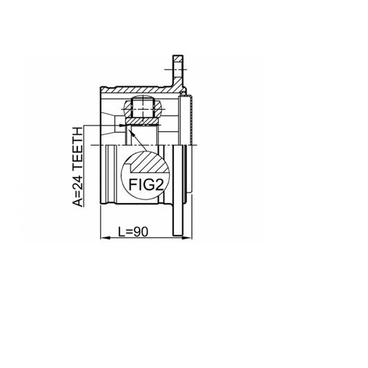 CV Axle Front INNER Kit Hiace 2004-2018