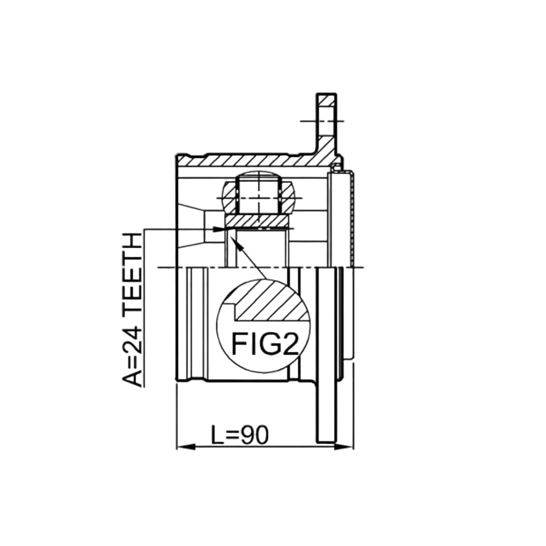 CV アクスル フロント インナーキット ハイエース 2004-2018