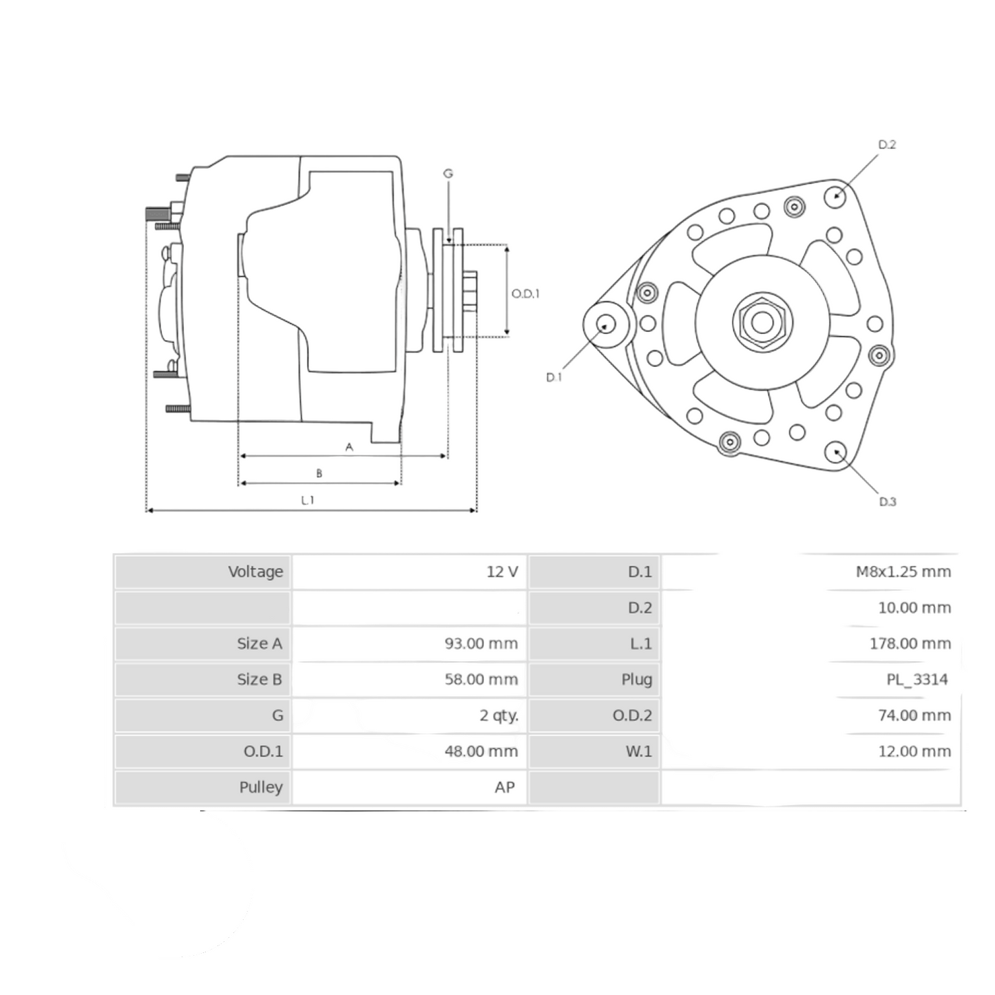 BOSCH オルタネーター ハイエース 1KZT- 1994-2004
