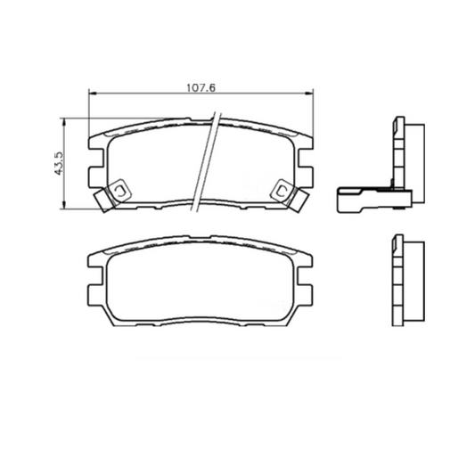 Hella Brake Pads REAR Delica L400 1994-2006