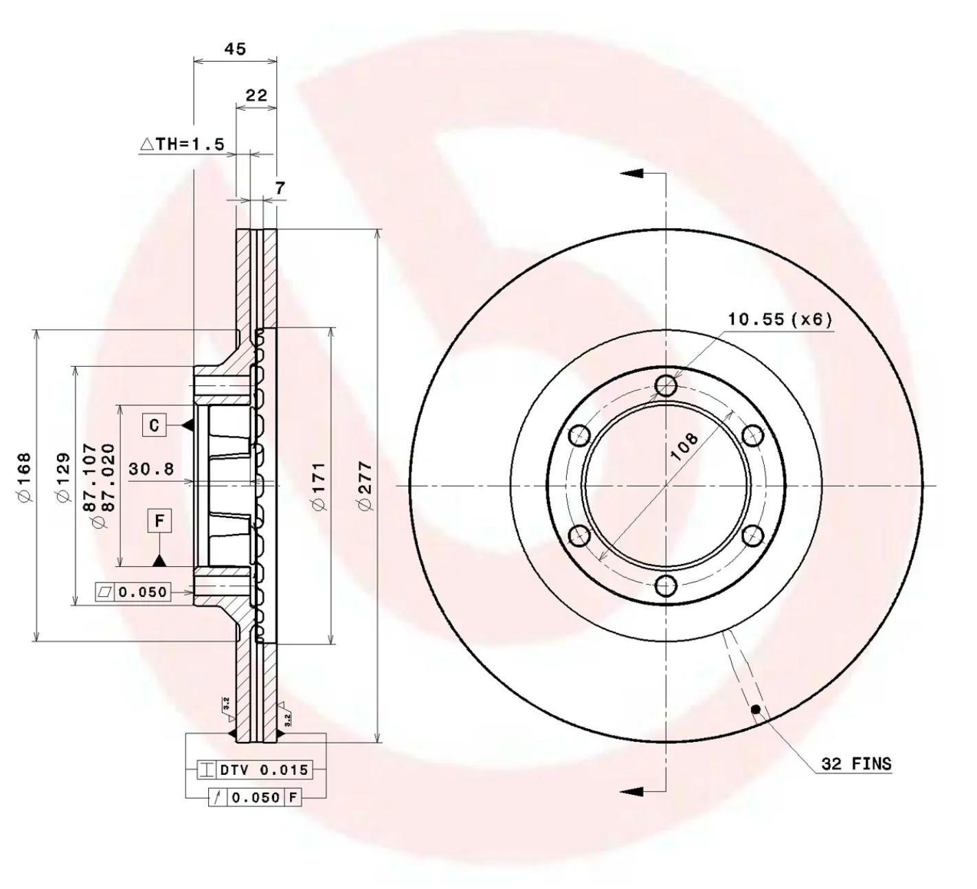 Front Disk Rotors Brakes Delica L300