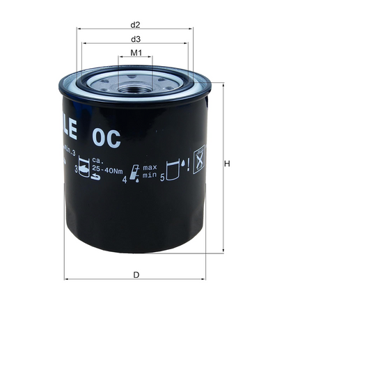 Hiace 1989-2004 Diesel 5L/1KZ Engine Oil Filter