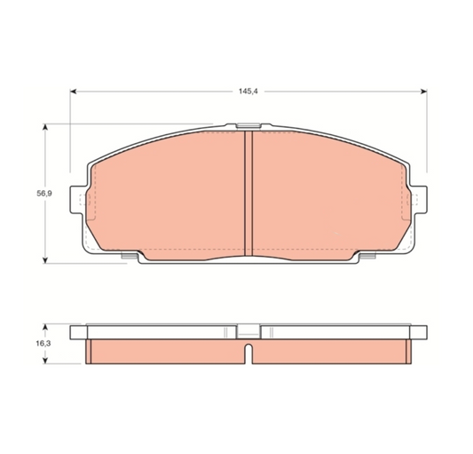フロントブレーキパッド - ハイエース 1989-2004