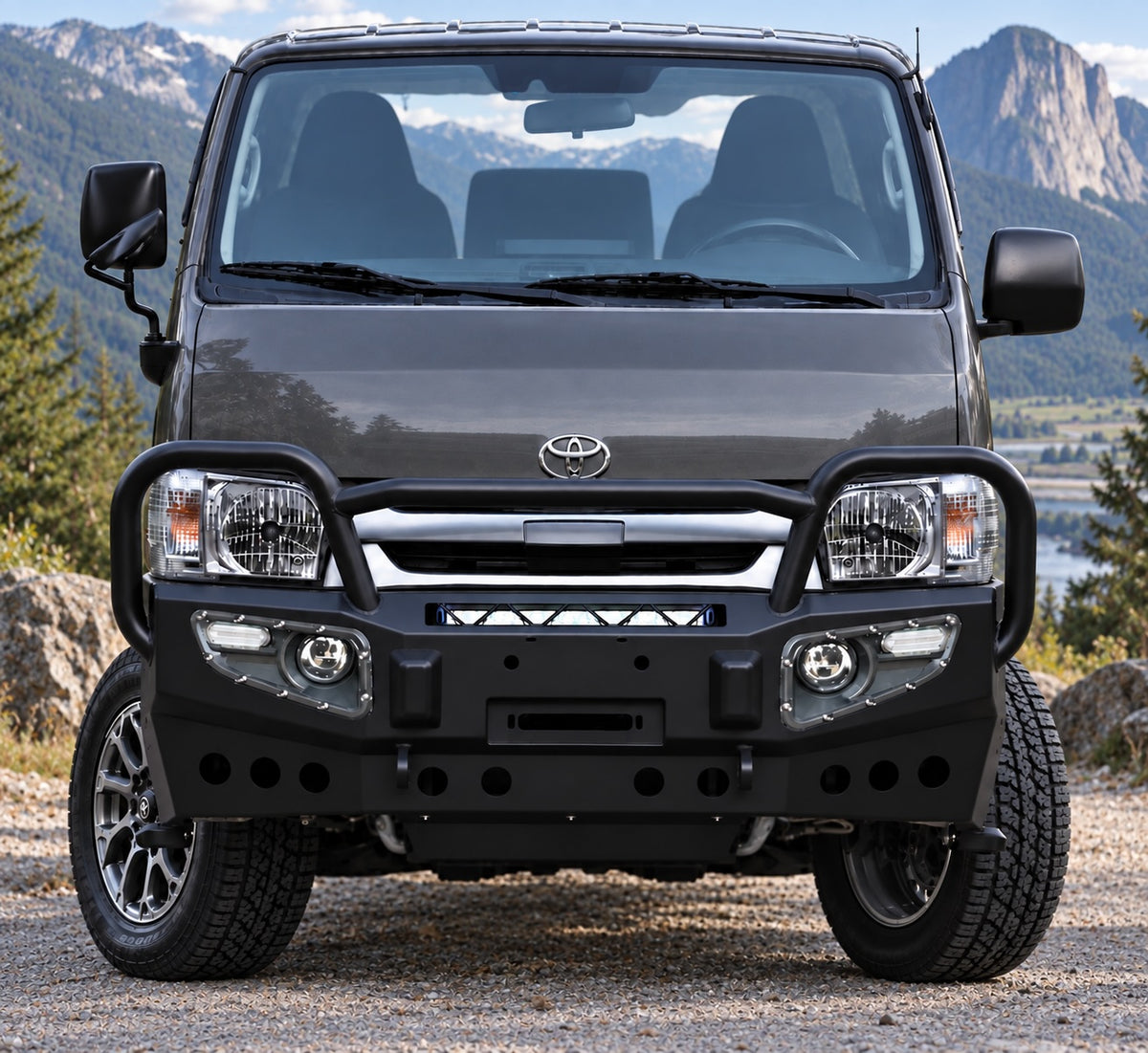 Hiace Front FULL Bumper Steel 2004-2019