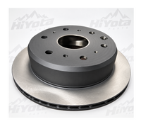 HiYota rear brake disc rotor pair for Toyota Grand HiAce, Granvia, Regius and Touring HiAce. 295 mm, 6-lug cast iron rotors. Available as two rear rotors or a complete package with rear brake pads. OEM 42431-26160