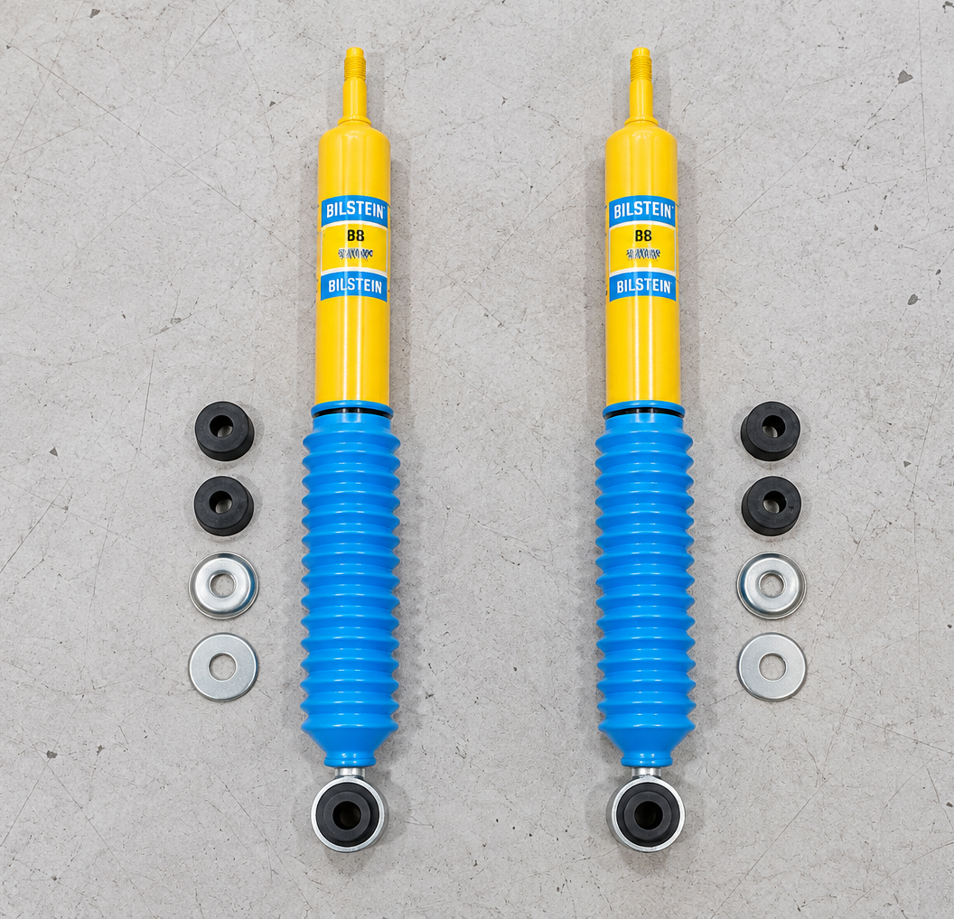 Bilstein B6 rear shock absorbers for Mitsubishi Delica L300 with 4–6 inch lift, heavy-duty gas pressure shocks sold as a pair for lifted off-road and overland suspension.