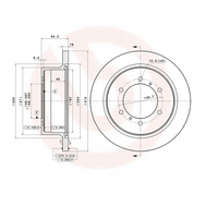 Brembo REAR Brake Discs DELICA L400 1994-2006