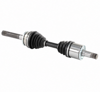 Complete replacement CV axle assembly with heavy-duty CV joints, rubber boots, and splined ends for Toyota Hiace, Mitsubishi Delica, and other 4WD vehicles.