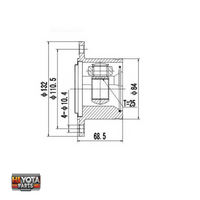 CV Axle INNER RIGHT Kit Delica L400 1994-2006