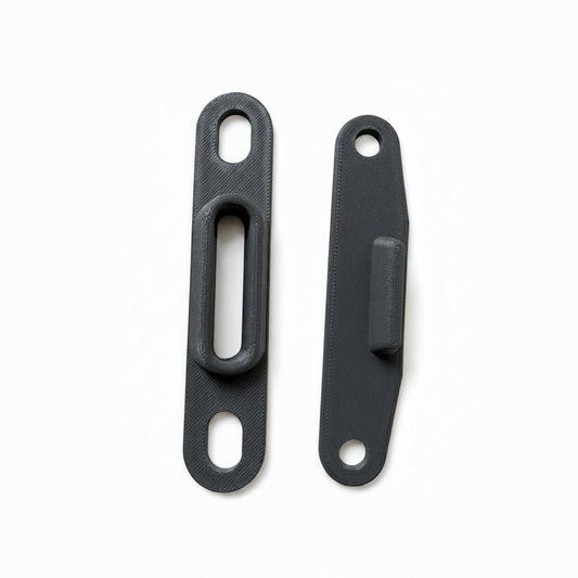 HiYota upper sliding door guide assembly for Toyota HiAce H100 1989-2004, carbon fiber-infused plastic, made in Canada, heavy-duty OEM replacement with 5-year warranty. 6941695J01 6941626010 6904395J00