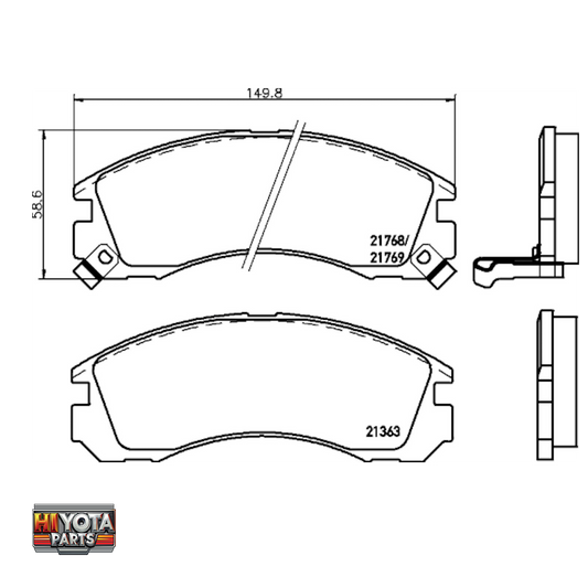 Brake Pads Hella FRONT Delica L400 1994-2006