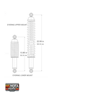 Rear Load Adjusting Shocks Hiace 1989-2018