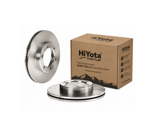  HiYota front vented brake disc rotors for 1989, 1990, 1991, 1992 and 1993 Toyota HiAce, RegiusAce, Dyna, ToyoAce and Quick Delivery, 287 x 22 mm front brake rotors for select 2L, 3L, 5L, 2RZ-E, 3Y and 4Y models. Toyota OEM replacement and cross-reference numbers 43512-26081, 4351226081, 43512-26100, 4351226100.