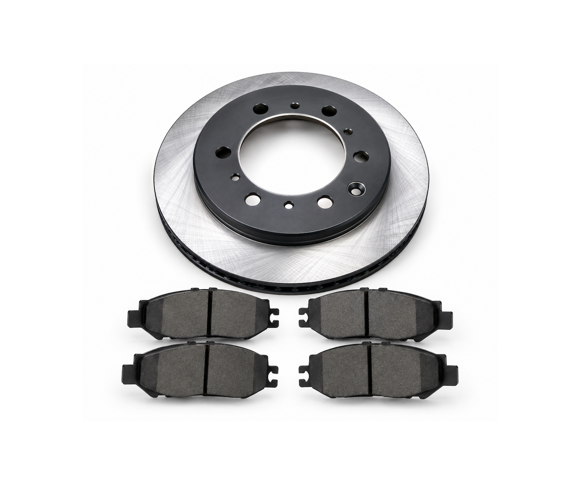HiYota rear brake disc rotor pair for Toyota Grand HiAce, Granvia, Regius and Touring HiAce. 295 mm, 6-lug cast iron rotors. Available as two rear rotors or a complete package with rear brake pads. 42431-26170.