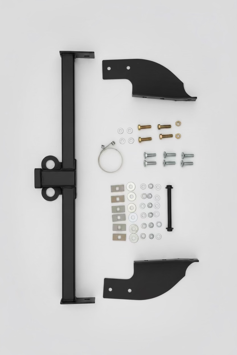Custom 2-inch receiver hitch for Toyota Hiace H100 KZH and LH vans 1989-2004, made in Canada, USA and Canada shipping