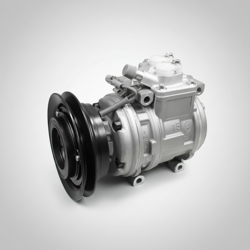 Genuine DENSO OEM AC compressor for Toyota HiAce 1989-2004 1KZ-TE, 3L, 5L diesel engines, Made in Japan, OEM part number 88320-60630, fits HiAce, Hilux, Land Cruiser, Prado, Dyna and ToyoAce.