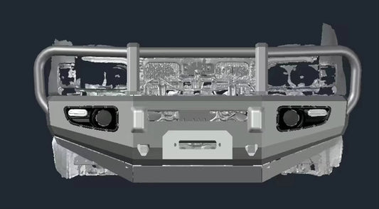 Front Delica L400 Bumper Steel Gen2 1998-2004