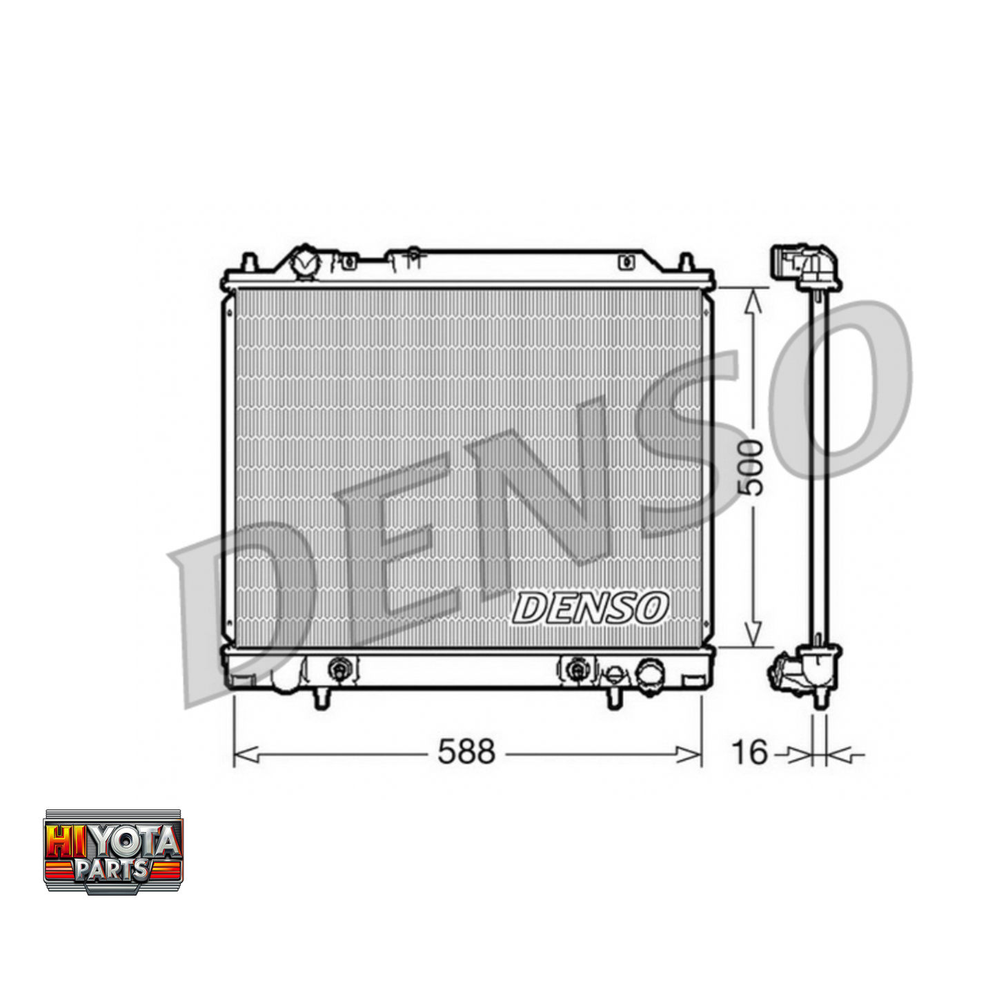 Radiator DENSO Diesel Delica L400 1994-2006