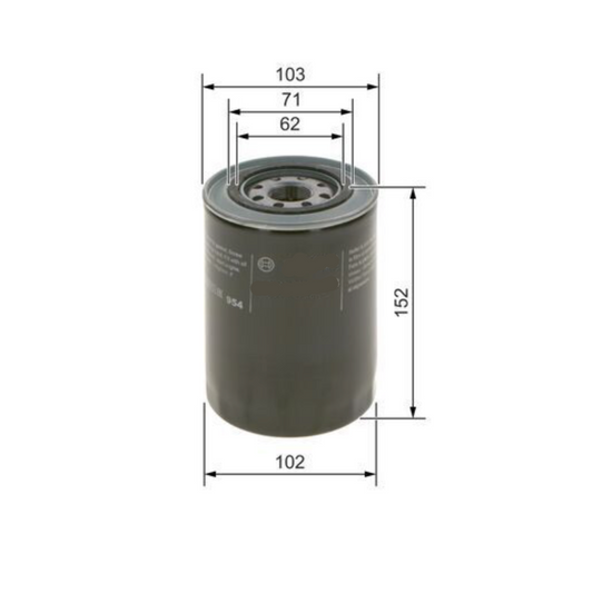 Oil Filter 2.8L Diesel 4m40 Delica L400 1994-2006