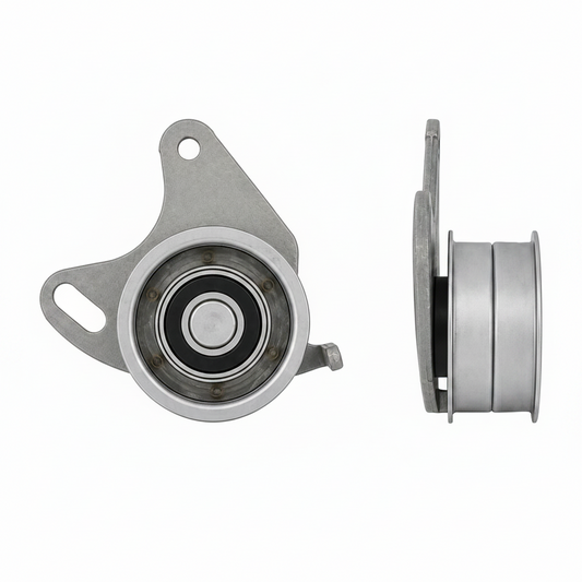 Alt Text:
Bilstein timing belt tensioner pulley for Mitsubishi Delica L300 4D55/4D56 engines, OEM MD050135 MD329625, made in Germany.