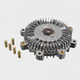 OEM replacement radiator fan clutch for Mitsubishi Delica L400 4M40 2.8L turbo diesel engine (1994–2007), thermostatic cooling fan clutch with 4-bolt mounting.