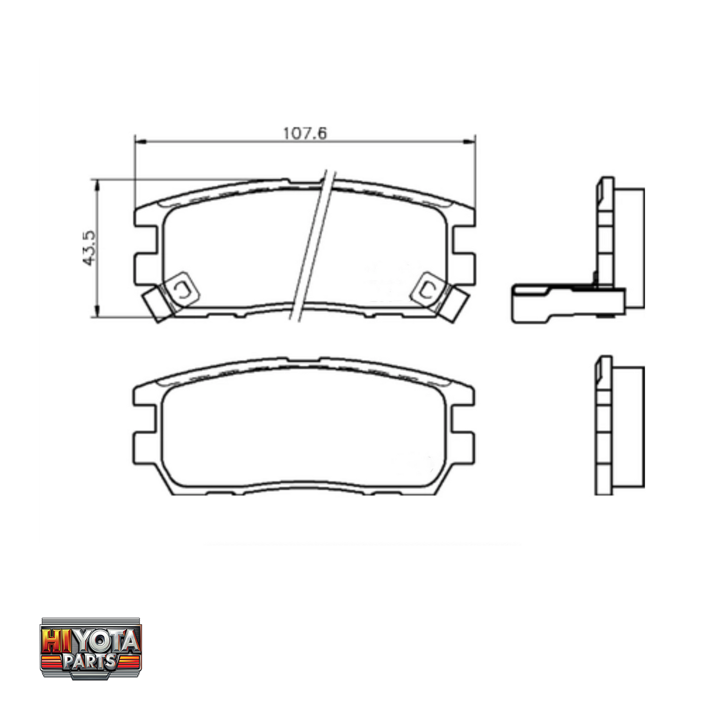 Hella Brake Pads REAR Delica L400 1994-2006