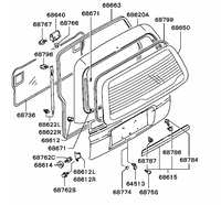 フロントガラス デリカ L400 1994-2006