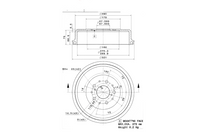 Rear Brake Drum Hiace 5 Bolt 1989-2004