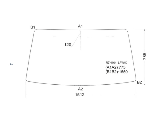 Windshield Hiace 1989-2004 NEW - Gasket style