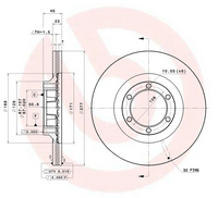 Front Disk Rotors Brakes Delica L300