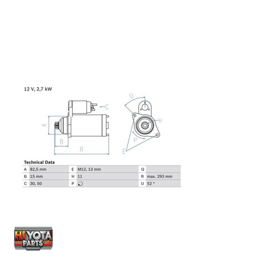 ルーカス スターター ハイエース 1989-2004 3l、5l