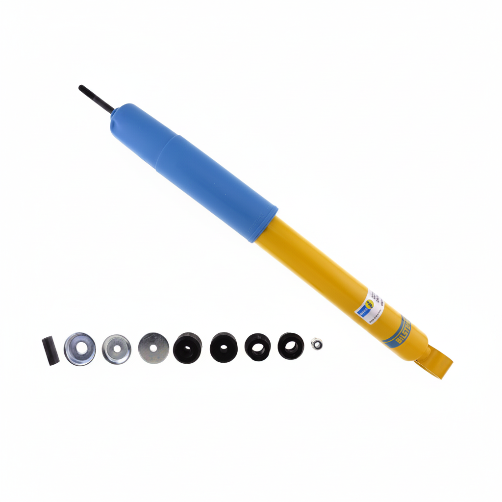 Bilstein rear shock absorber for Mitsubishi Delica L400 1994–2006, monotube gas suspension shock, NON-ECS, eye-to-pin mount, fits 4D56, 4M40, 6G72, 4G63 and 4G64 engines.