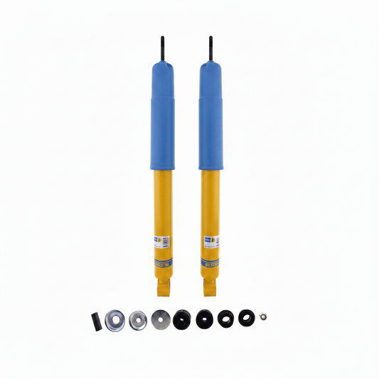 Bilstein rear shock absorber for Mitsubishi Delica L400 1994–2006, monotube gas suspension shock, NON-ECS, eye-to-pin mount, fits 4D56, 4M40, 6G72, 4G63 and 4G64 engines.