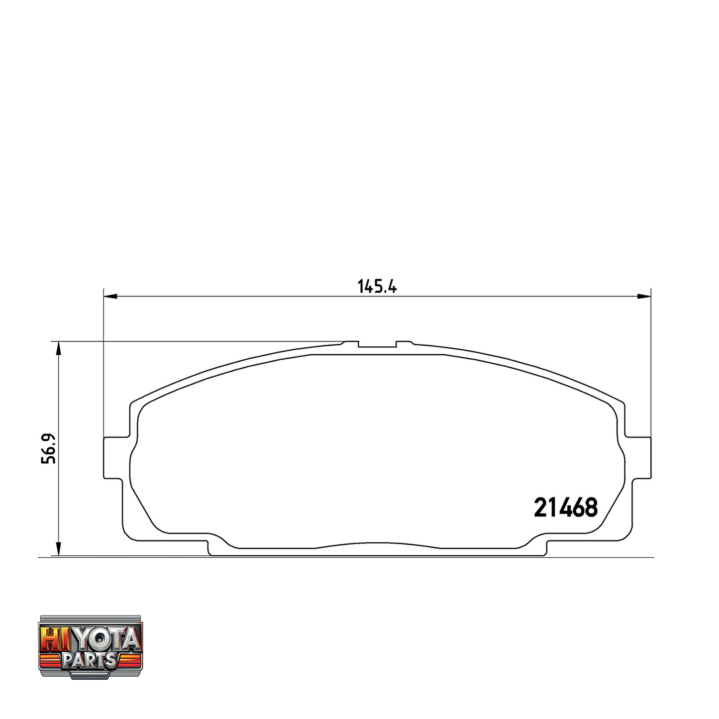 FRONT Brake Pads - Hiace 1989-2004