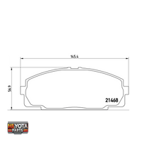 FRONT Brake Pads - Hiace 1989-2004