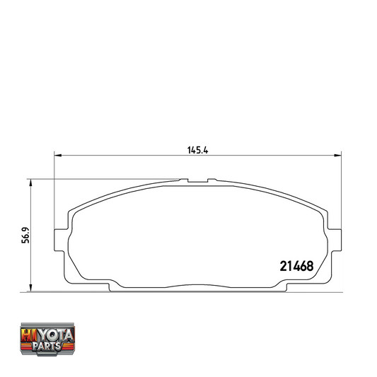 FRONT Brake Pads - Hiace 1989-2004