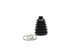 CV boot outer left kit including one black CV boot and grease pack, with clips, against a white background.

 