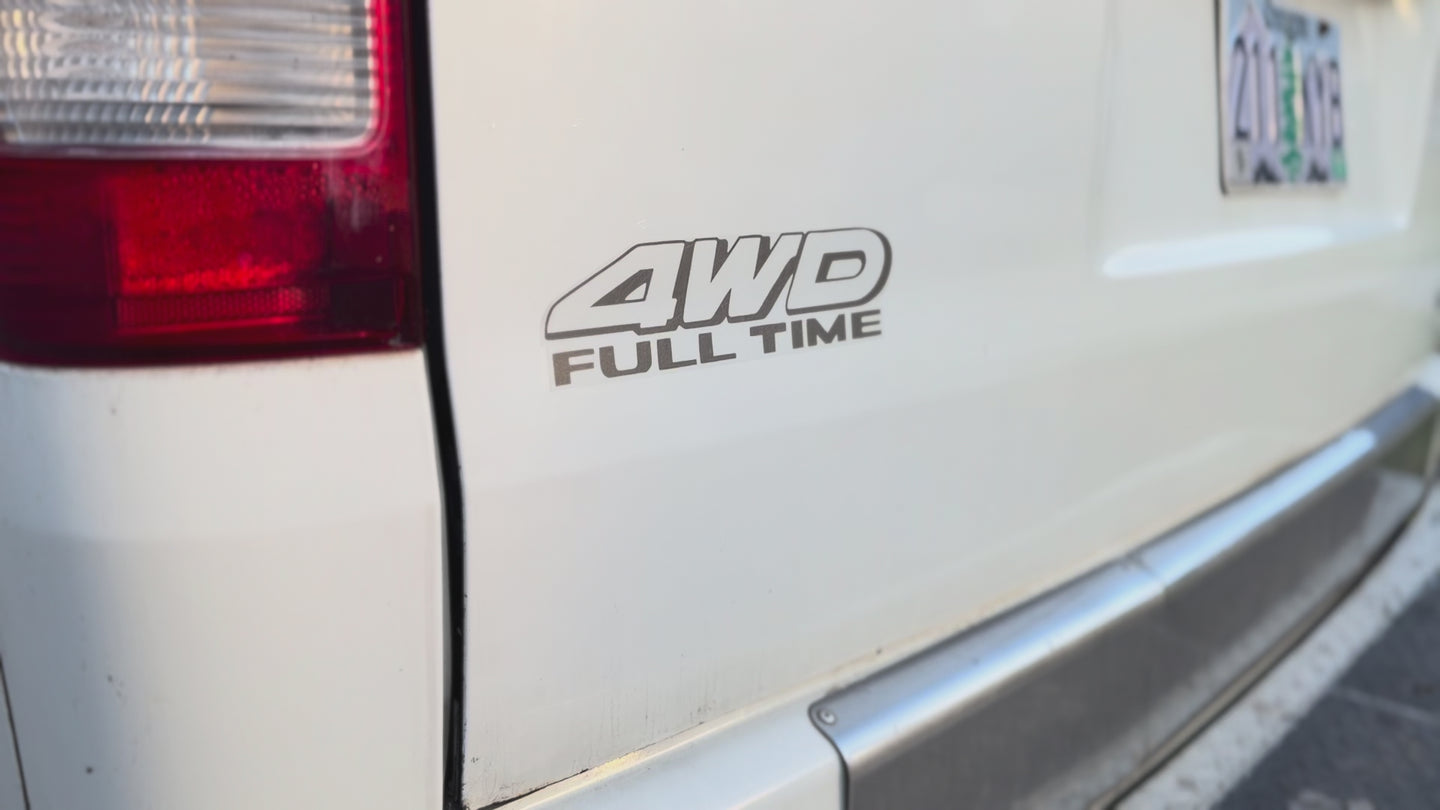 Hiace 4wd sticker OEM on a hiace
