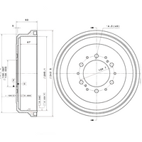 リアブレーキドラム ハイエース 1989-2004